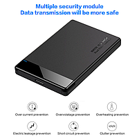 Зовнішня кишеня Deepfox HD25R USB 3.0 SATA для HDD 2.5" чорний, фото 9
