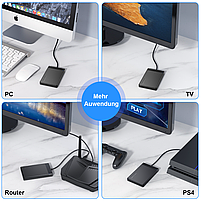 Зовнішня кишеня Deepfox HD25R USB 3.0 SATA для HDD 2.5" чорний, фото 11