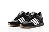 Чоловічі зимові кросівки Adidas Iniki winter mid взуття Адідас Ініки на хутрі чорно-білі замш шкіра зима, фото 3