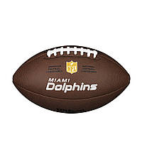 Мяч для американского футбола Wilson NFL Miami Dolphins WTF1748XBMI (размер 5),