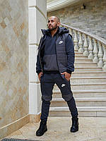 Стильний чоловічий трикотажний спортивний костюм-трійка: костюм + жилетка (р.50-54). Арт-1221/29