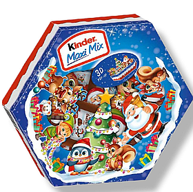 Цукерки Kinder Maxi Mix Weihnachtsteller 3D Синій 143g