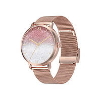 Умные женские часы 2023 Smart Watch DTS. 38.8mm.Золотистые с металлическим ремешком.