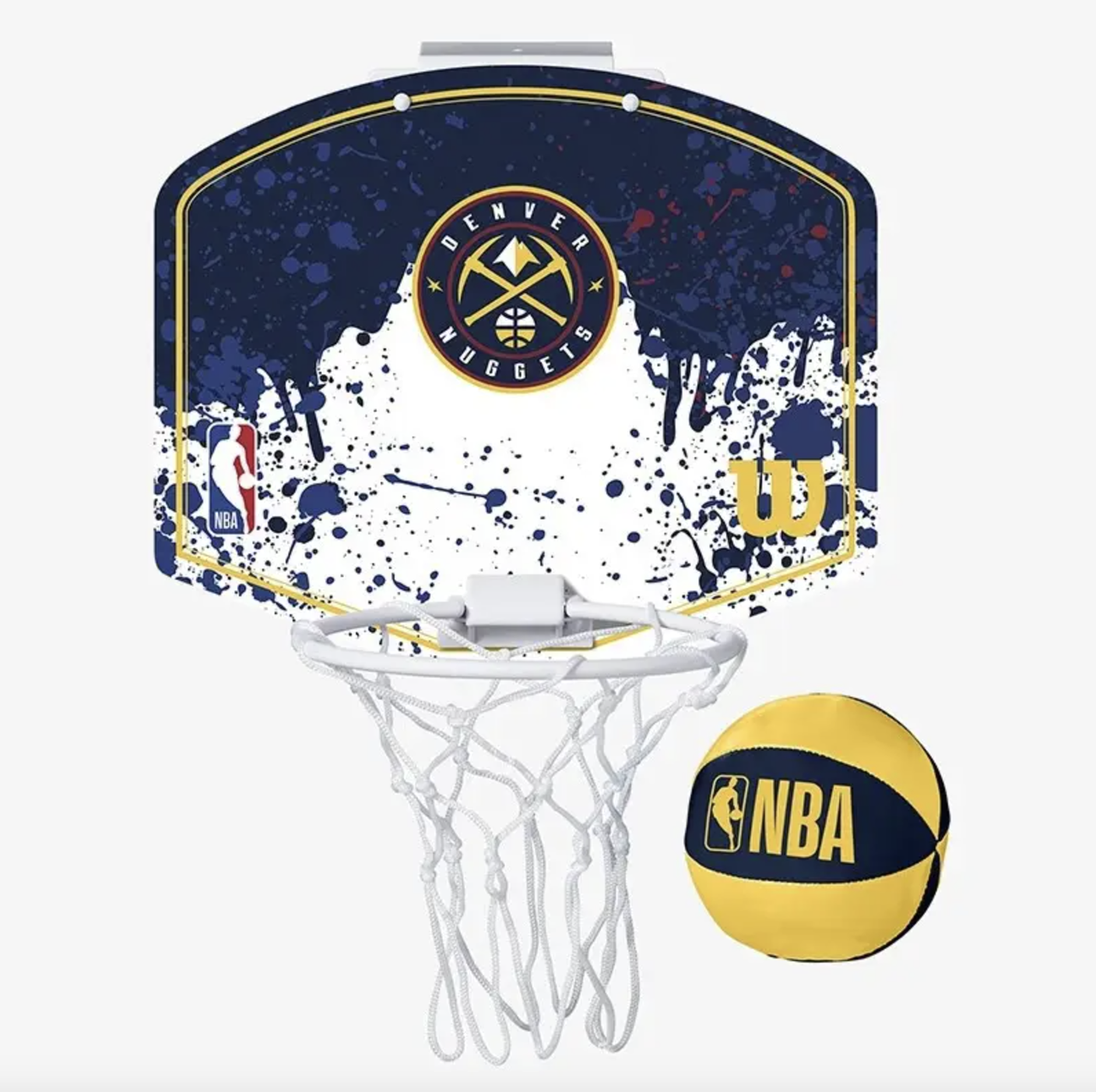 Мініщит дитячий баскетбольний Wilson NBA Team Mini Hoop Den Nuggets (WTBA1302DEN),