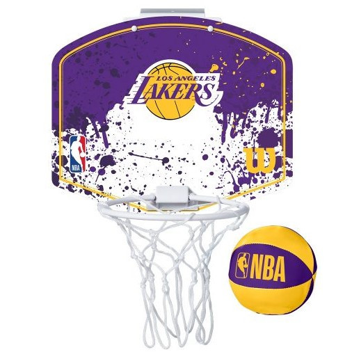 Мініщит дитячий баскетбольний Wilson NBA Team Mini Hoop Los Angeles Lakers (WTBA1302LAL),
