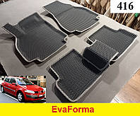 3D коврики EvaForma на Renault Megane 2 '02-09, хетчбэк, 3D коврики EVA
