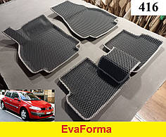 3D-килимки EvaForma на Renault Megane 2 '02-09, хетчбек, 3D килимки EVA