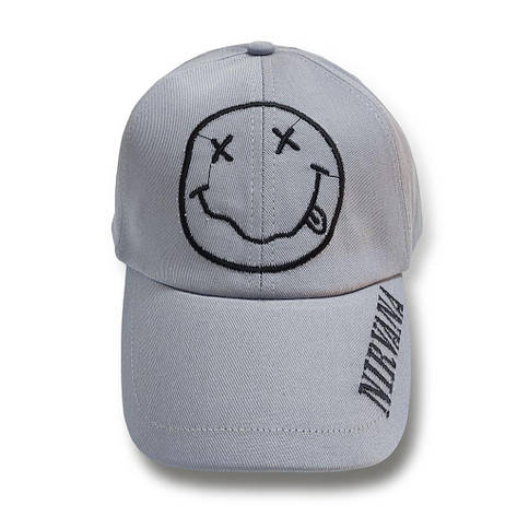 Бейсболка NIRVANA Smile сіра, фото 3