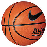 Баскетбольний м'яч Nike All Court (розмір 7, коричневий) N.100.4369.855.07, фото 3