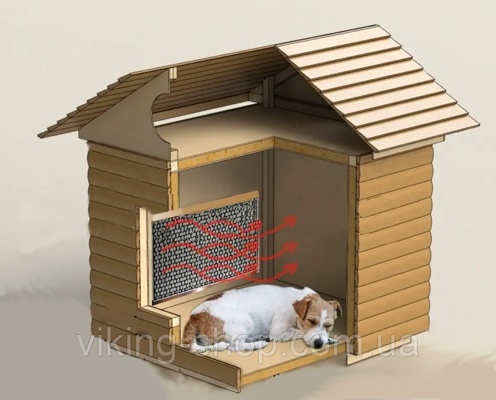Комплект обігрівання будок і вольєрів для собак 50х100 см, фото 1