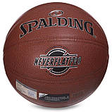 Баскетбольний м'яч Spalding Never Flat Pro (розмір 7) + подарунок, фото 3