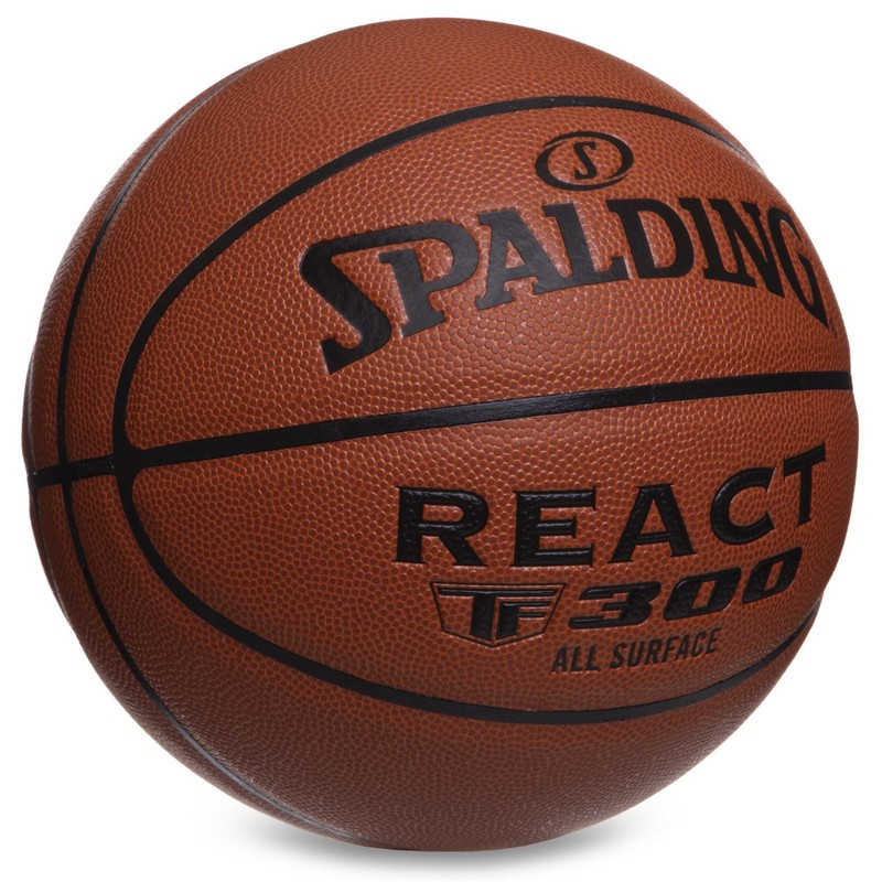 Баскетбольний м'яч Spalding TF-300 React (розмір 7) + подавок