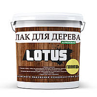 Лак акриловый для дерева LOTUS Прозрачный Глянцевый, 5 л