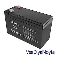 Аккумуляторная батарея SUNREX SR12-7.2, Емкость: 7.2Ah, 12V, 2.13kg, AGM battery, размеры: 151х65х94мм (ИБП