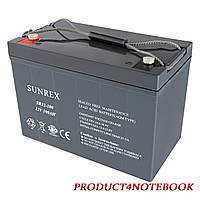 Аккумуляторная батарея SUNREX SR12-100, Емкость: 100Ah, 12V, 27kg, AGM battery, размеры: 307х169х211мм (ИБП