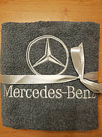 Mercedes Рушник махровий,банний 70x140 з вишивкою марки автомобіля Volkswagen, Porsche, BMW, Audi та ін.