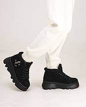 Черевики на платформі U.Spirit 909 40 чорні замша 36, фото 2