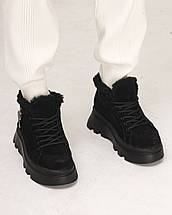 Черевики на платформі U.Spirit 909 40 чорні замша 36, фото 4