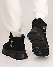 Черевики на платформі U.Spirit 909 40 чорні замша 36, фото 5