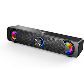 Мультимедійна акустика 2.0 6W Jedel S-518 USB + 3,5 mm з підсвіткою чорна