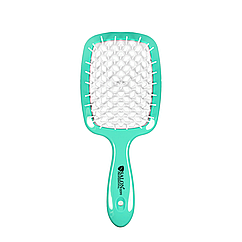 Щітка для волосся Salon Professional продувна 20 см SP0099 SL Зелена з білим
