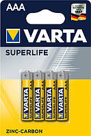 Батарейка 4 шт VARTA SUPERLIFE AAA BLI 4 ZINC-CARBON (2003101414)