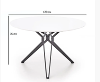 Круглый белый обеденный стол (без ножек) HALMAR PIXEL 120 СМ ДЛЯ КУХНИ 000044257