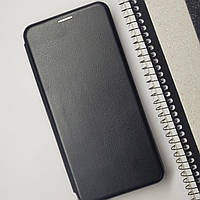 Чехол кожаный книжка черный с визитницей для Samsung Galaxy A14 / Чехол книжка кожаная на самсунг А14