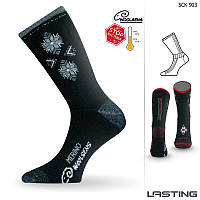 Шкарпетки Lasting SCK для бігових лиж Чоловічий, M, Siltex, Чорний-Сірий