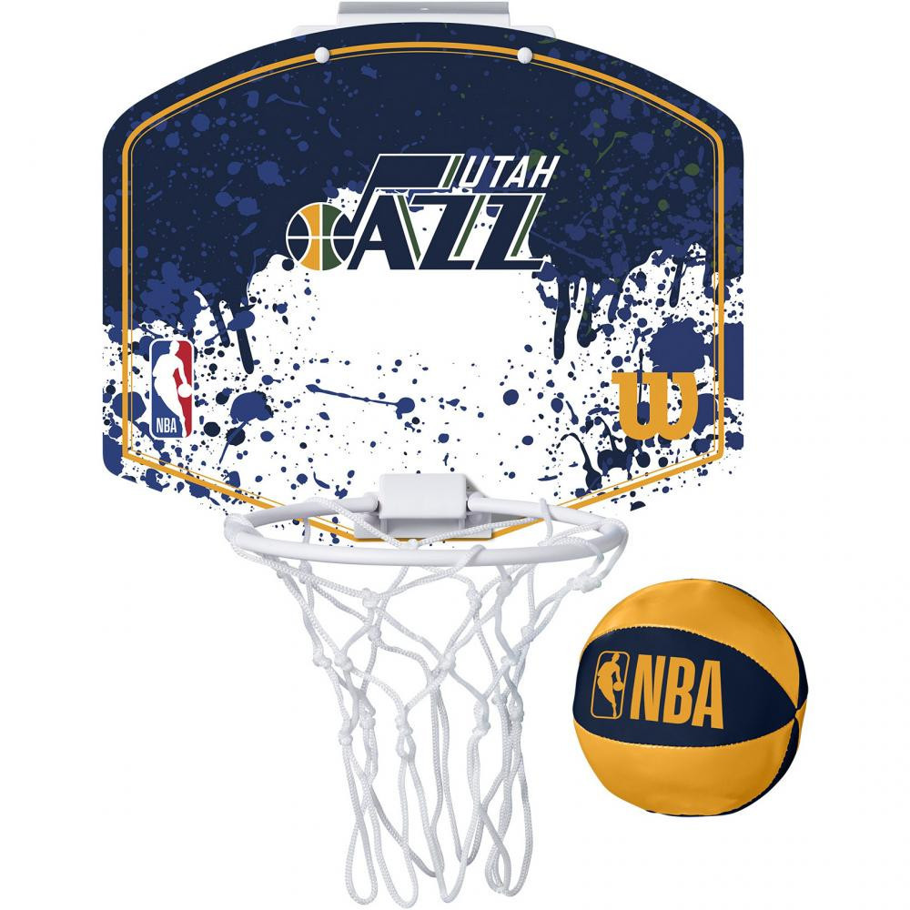 Мініщит дитячий баскетбольний Wilson NBA Team Mini Hoop Uta Jazz (WTBA1302UTA),