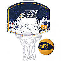 Мини-щит детский баскетбольный Wilson NBA Team Mini Hoop Uta Jazz (WTBA1302UTA),