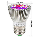 Фітолампа для рослин світлодіодна UKC E27 28 LED 8 Вт, фото 4