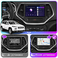 Штатна магнітола Lesko для Jeep Cherokee V (KL) 2013-2018 екран 10" 2/32Gb Wi-Fi GPS Base 1 шт., фото 2