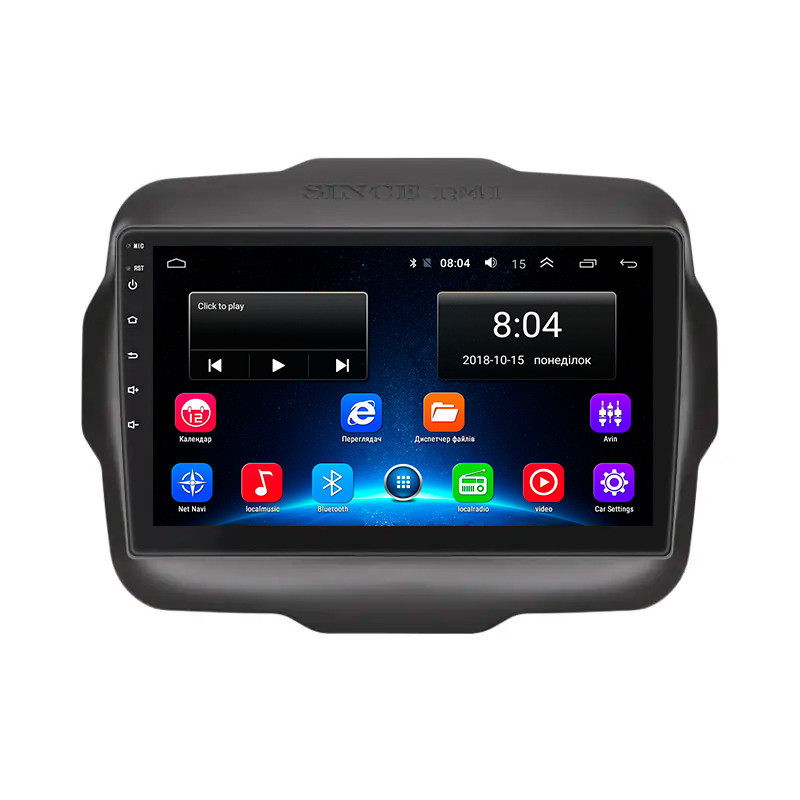 Штатна магнітола Lesko для Jeep Renegade I 2014-2019 екран 9" 2/32Gb Wi-Fi GPS Base Ренегаде 6шт, фото 1