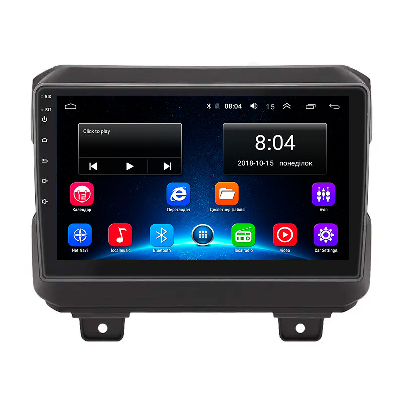 Штатна магнітола Lesko для Jeep Wrangler IV (JL) 2017-н.в. екран 9" 2/32Gb Wi-Fi GPS Base Brанглer 5 шт., фото 1