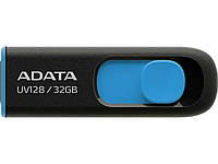 USB флеш-накопитель, флешка A-DATA UV128 USB3.1 32GB Black-Blue(AUV128-32G-RBE)