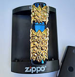 Запальничка ZIPPO Бензинова Зіпо (Когті Дракона — Синя), фото 5