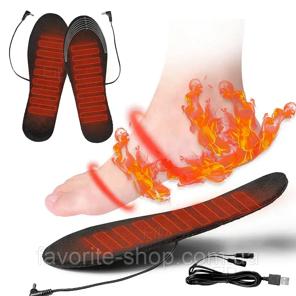 Устілки з підігрівом від зовнішнього акумулятора або USB кабелю, фото 1