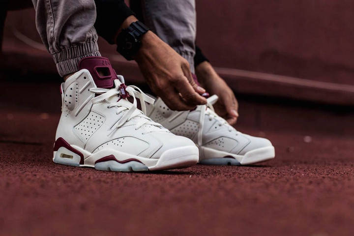 Купить Кроссовки мужские Nike Air Jordan 6 “Maroon” / AJM-461 в