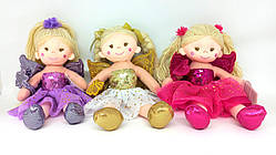Лялька мікс 3 різновиди, м'яконабивна, пак. 25 см (60 шт.)