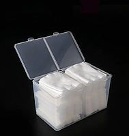 Контейнер пластиковый двойной для безворсовых салфеток, 12.6 х 7.4 х 7.2 см, прозрачный