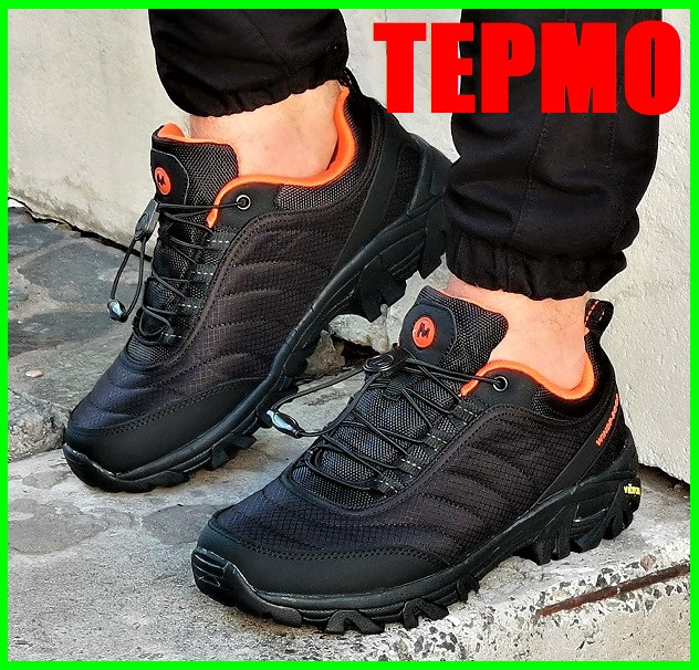 Кросівки MERRELL ТЕРМО Чоловічі Чорні з Жовтогарячим Мерелл (розміри: 41)