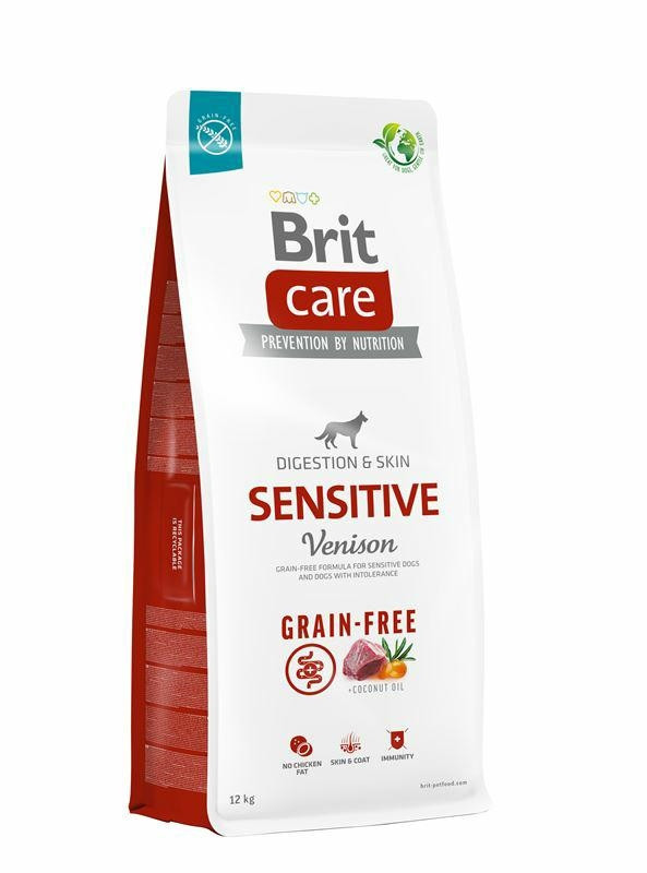 Brit Care Sensitive Venison оленина и картофель сухой корм для взрослых собак с пищевой гиперчувствительностью - фото 1 - id-p1992598403