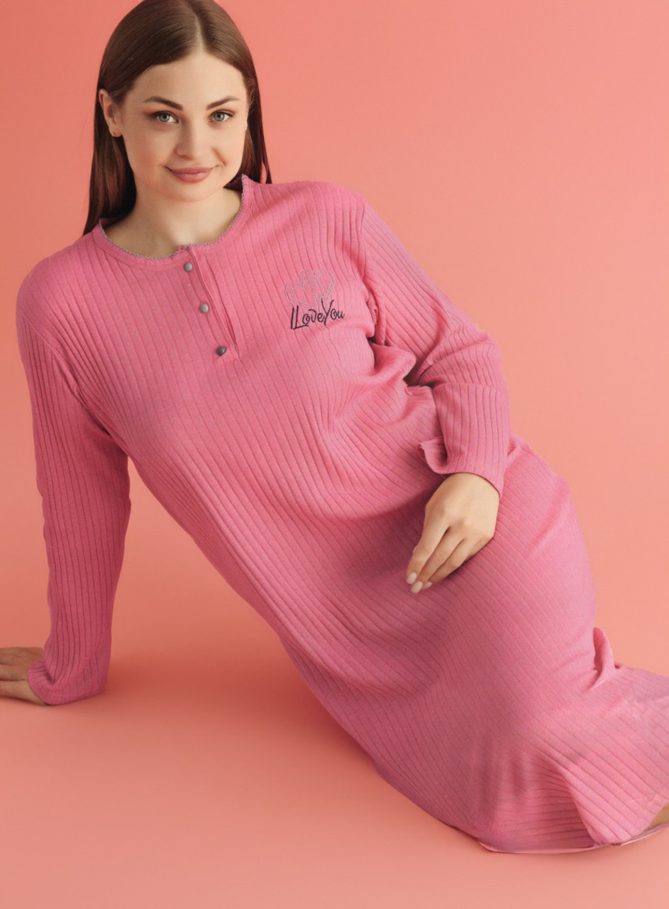 Нічні сорочки з довгими рукавами різних кольорів, фото 1