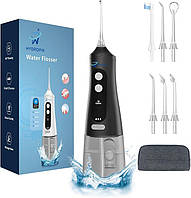 HydroPik Power Floss Water Flosser для чистки зубов, вращение на 360°, ирригатор для полости рта, зубная нить,