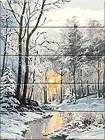 Картина за номерами Зимовий ліс 30*40 см