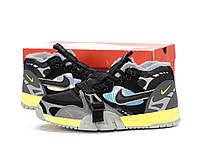 Чоловічі зимові кросівки Nike Air Trainer 1 SP Black Grey Yellow Winter Fur (чорно-сірі) високі хутро Y14453