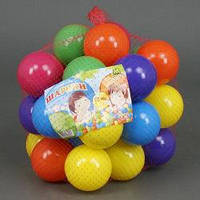 Кульки м'які 60 мм, у сітці 30 шт., 25*25 см, ТМ M-toys, Україна (12 шт.)