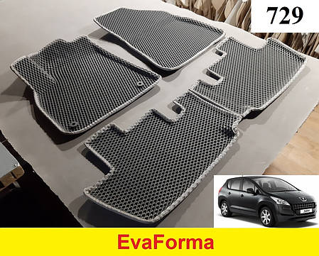 3D килимки EvaForma на Peugeot 3008 '09-16, 3D килимки EVA, фото 1