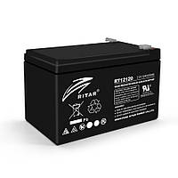 Аккумуляторная батарея AGM RITAR RT12120B, Black Case, 12V 12.0Ah  (151х98х 95 (101) ) Q4